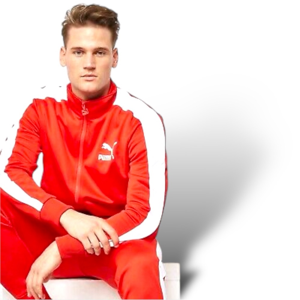 Puma Red Men’s Iconic Athletic Track Jacket MD